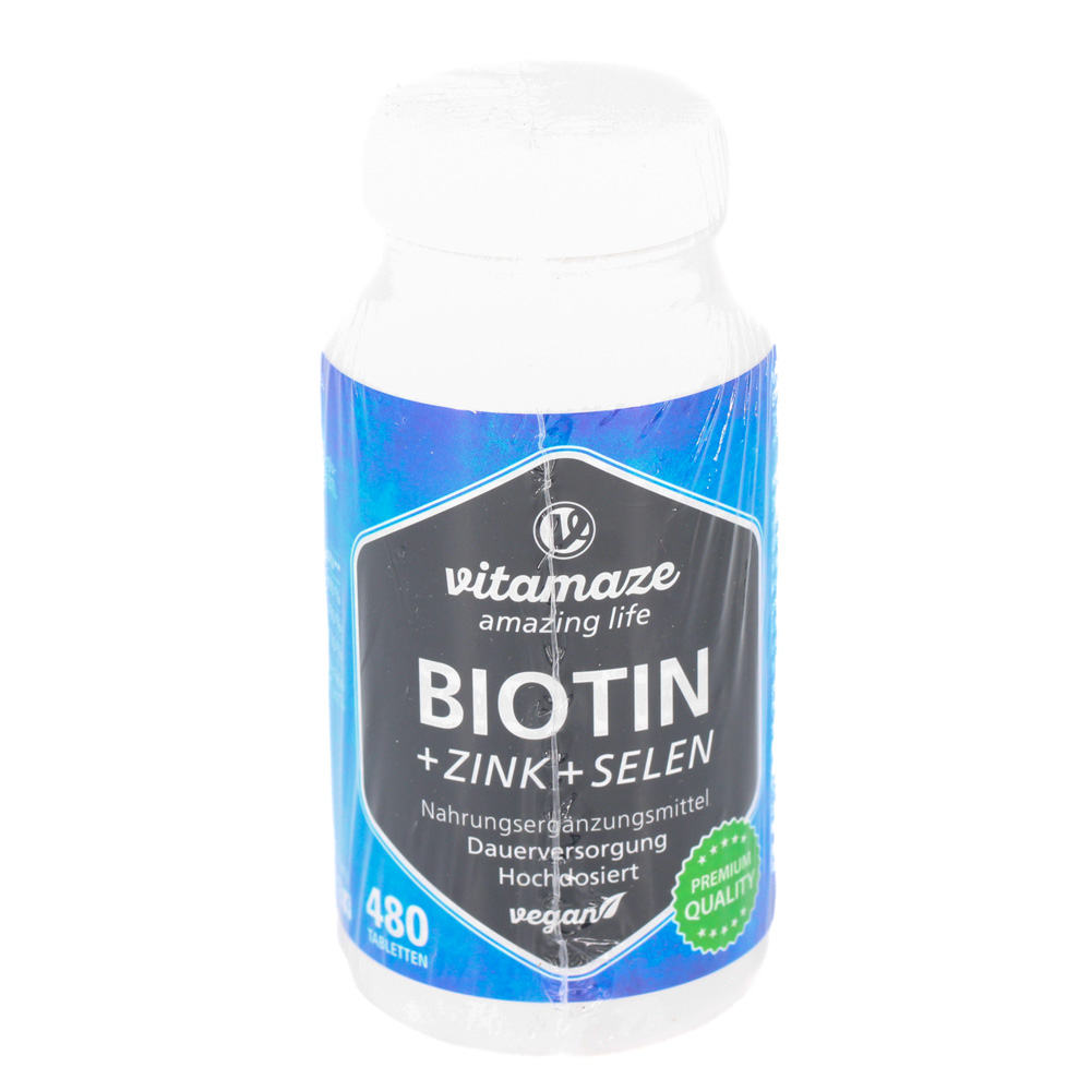 BIOTIN 10 mg hochdosiert+Zink+Selen Tabletten
