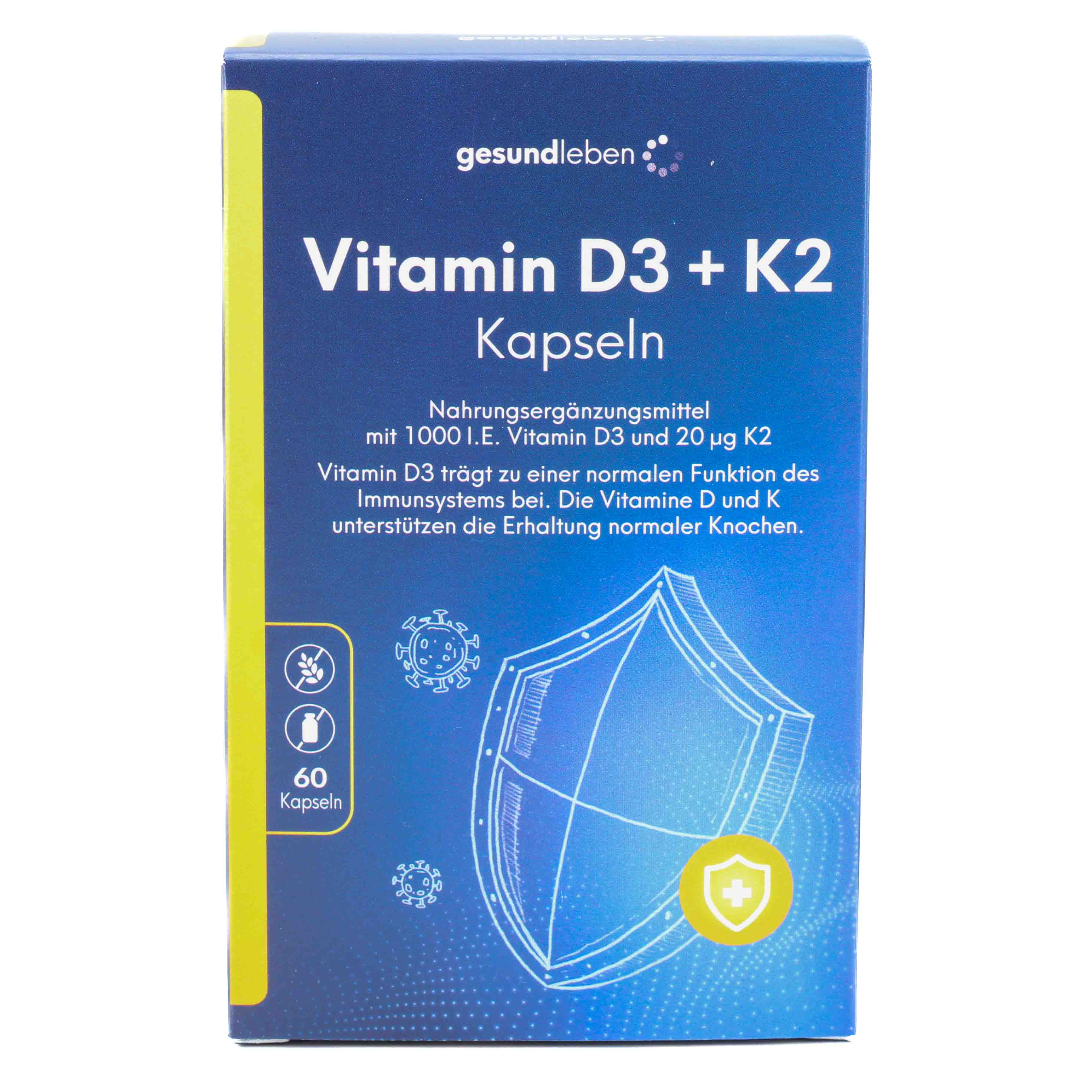 GESUND LEBEN Vitamin D3+K2 Weichkapseln
