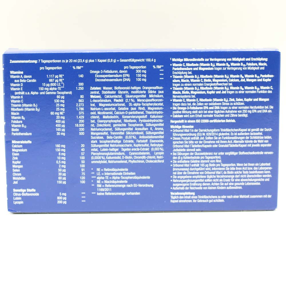 ORTHOMOL Vital F Trinkfläschchen/Kaps.Kombipack.
