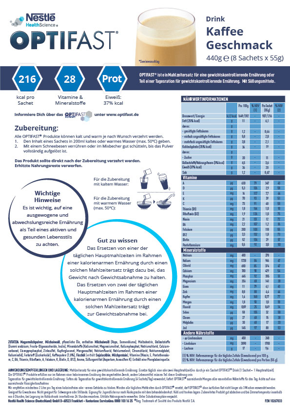 OPTIFAST home Drink Kaffee Pulver