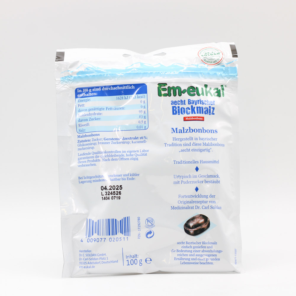 EM-EUKAL Bonbons aecht Bayrischer Blockmalz gg.Azh