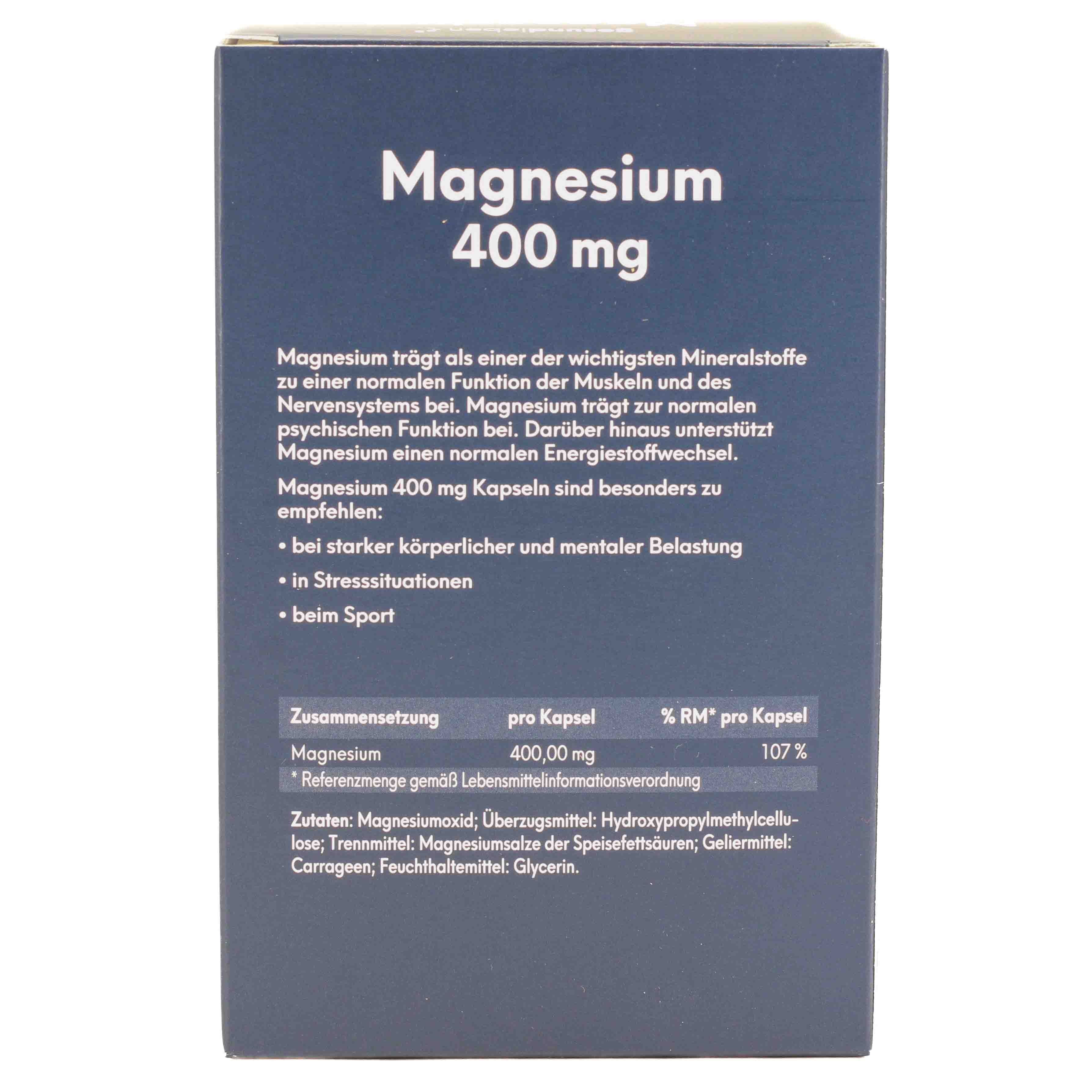 GESUND LEBEN Magnesium 400 mg Kapseln