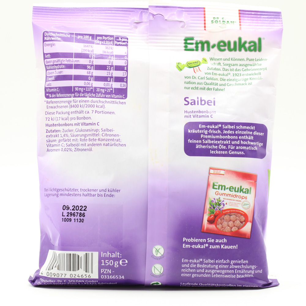 EM-EUKAL Bonbons Salbei zuckerhaltig