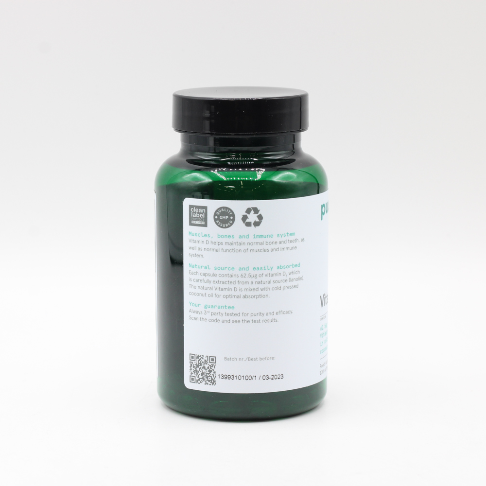 PUORI D3 Vitamin D3 2500 I.E. Weichkapseln