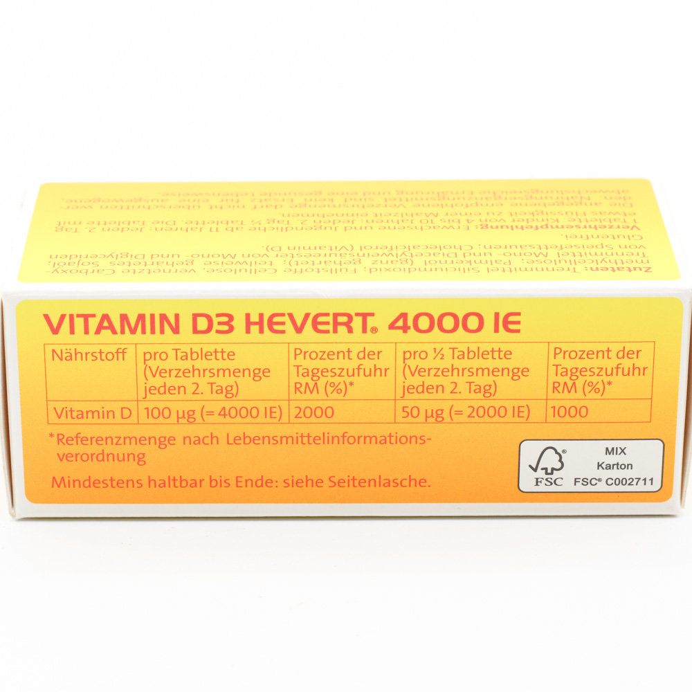 VITAMIN D3 HEVERT 4000 I.E. Tabletten