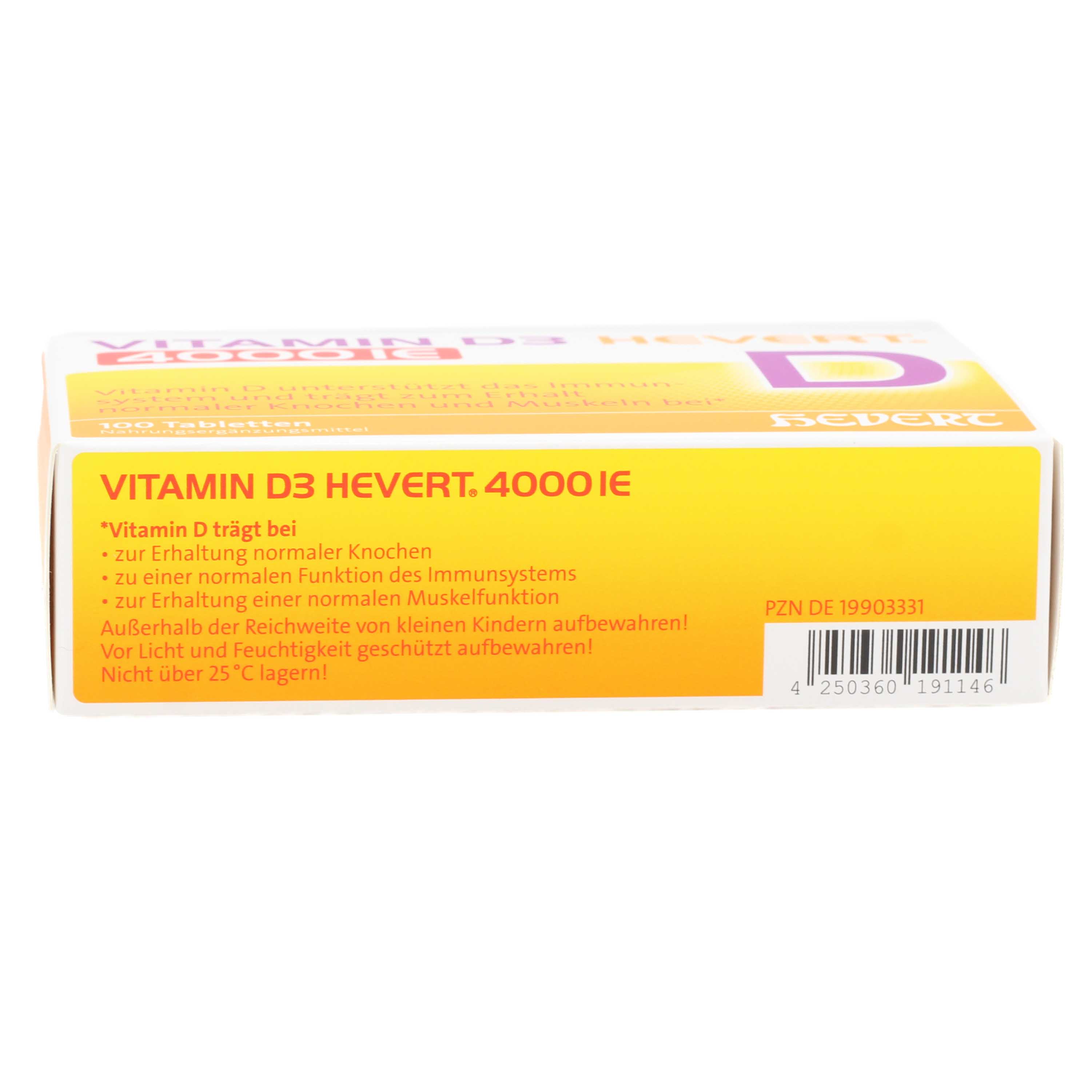 VITAMIN D3 HEVERT 4000 I.E. Tabletten