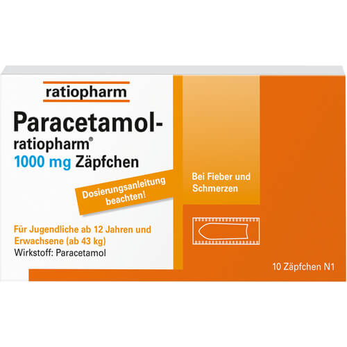 PARACETAMOL-ratiopharm 1.000 mg Zäpfchen