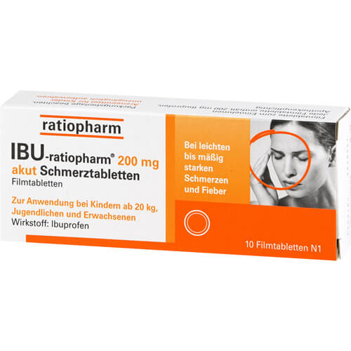 IBU-RATIOPHARM 200 mg akut Schmerztbl.Filmtabl.