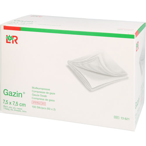 GAZIN Mullkomp.7,5x7,5 cm steril 8fach