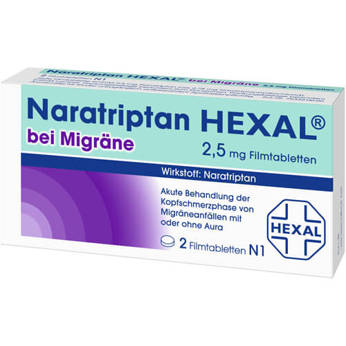 NARATRIPTAN HEXAL bei Migräne 2,5 mg Filmtabletten