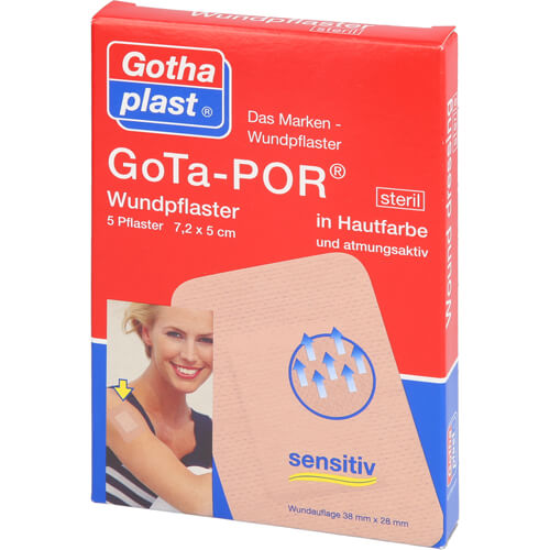 GOTA-POR Wundpflaster 5x7,2 cm steril hautfarben