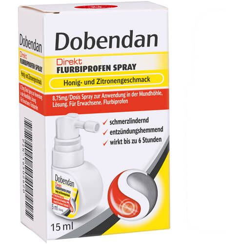 DOBENDAN Direkt Flurbiprofen Spray Honig & Zitrone