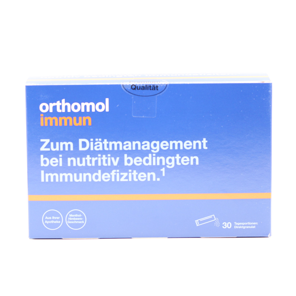 ORTHOMOL Immun Direktgranulat Himbeer/Menthol