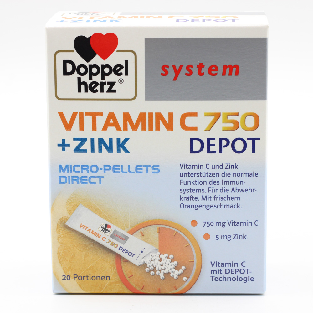 DOPPELHERZ Vitamin C 750 Depot system Pellets