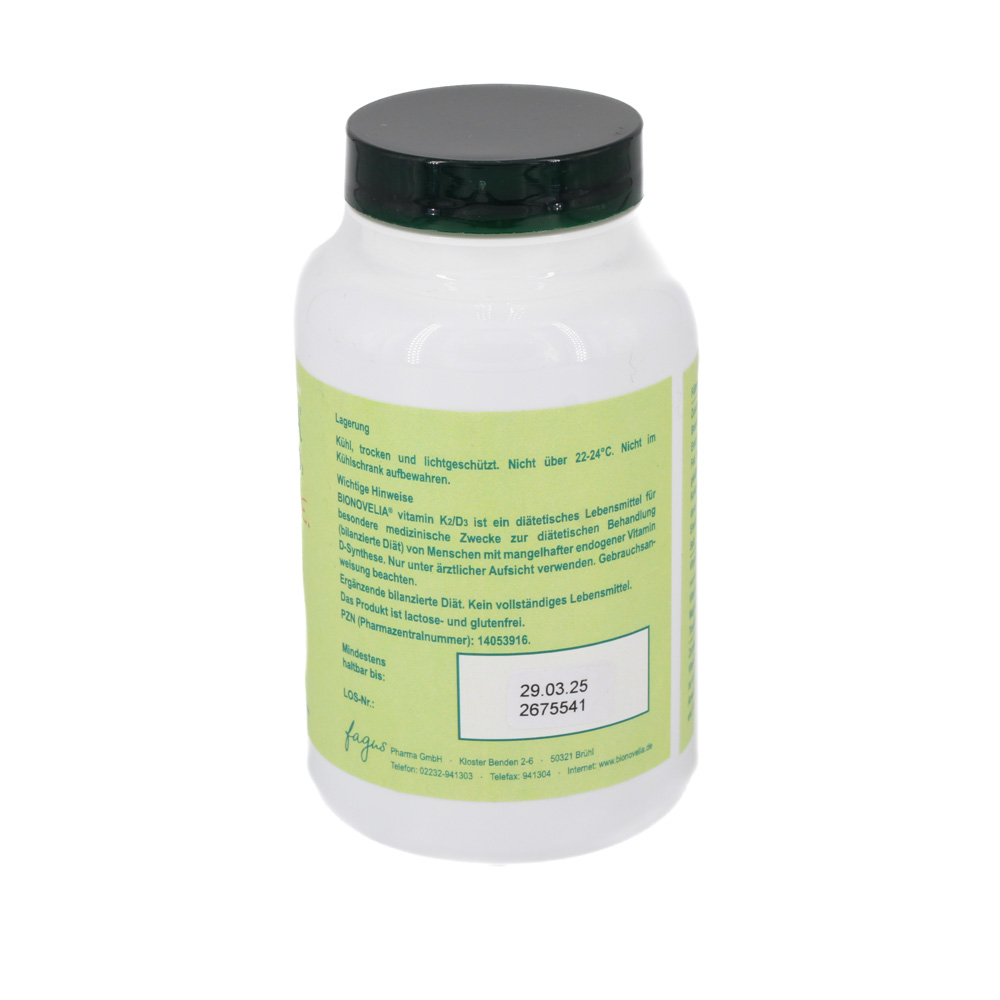 BIONOVELIA vitamin K2/D3 10.000 I.E. Kapseln