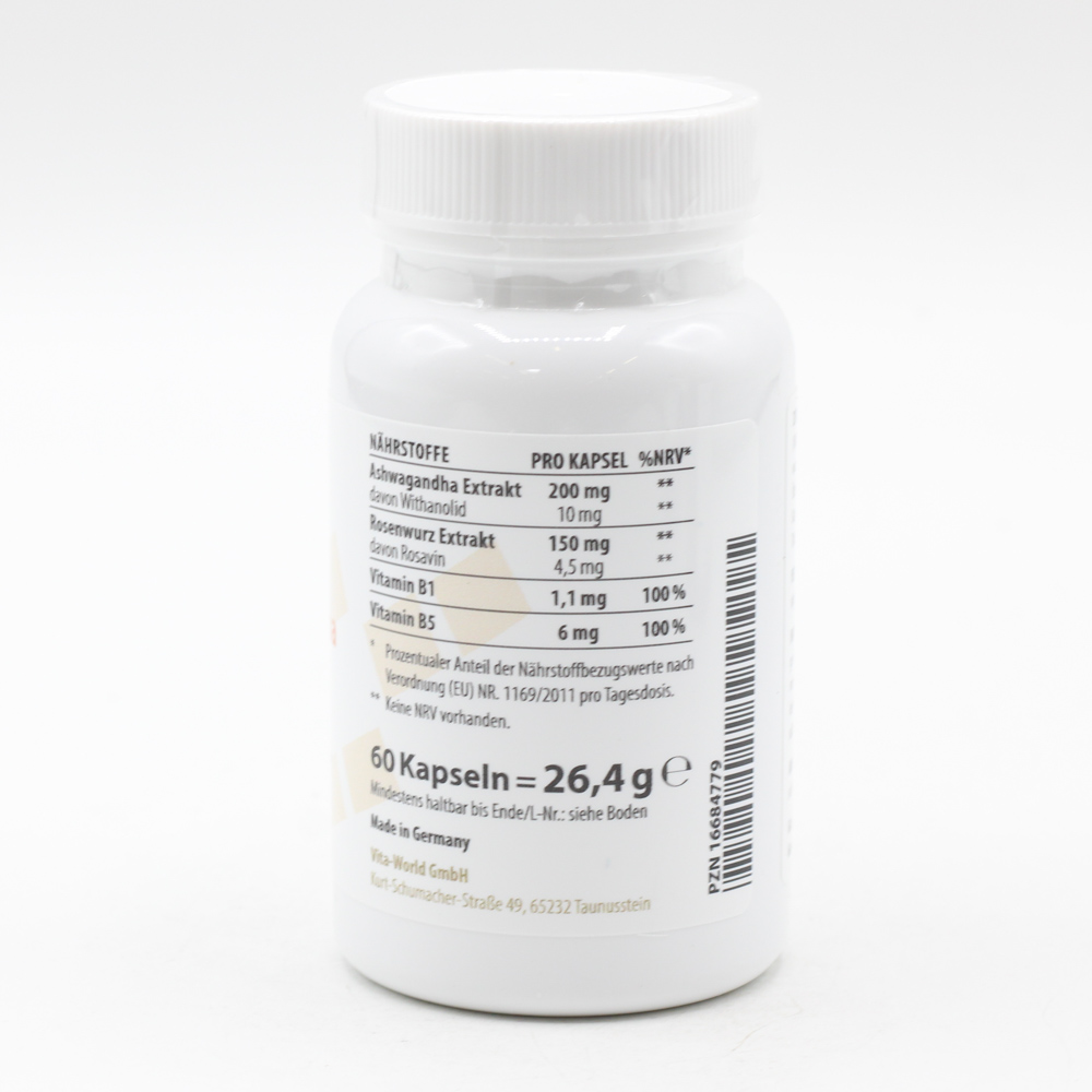 ASHWAGANDHA ROSENWURZ Komplex Kapseln