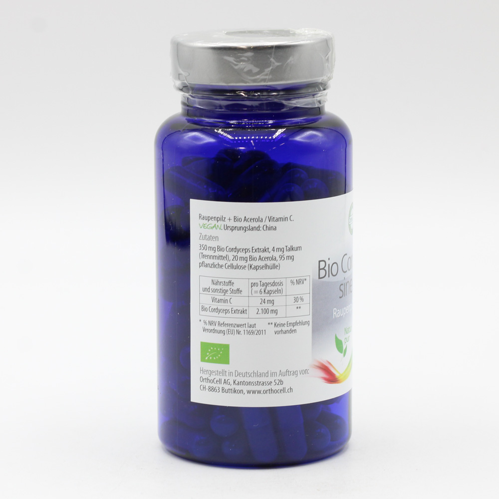 BIO CORDYCEPS sinensis Raupenpilz Extrakt Kapseln
