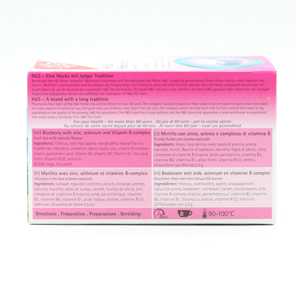 H&S Heidelbeere m.B-Vitaminen Zink und Selen Fbtl.