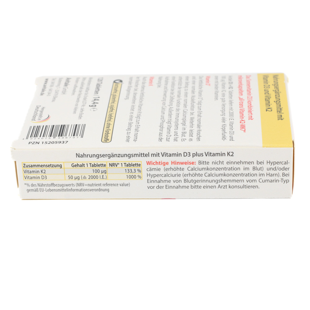 D3+K2 2000 I.E.+100 μg Tabletten