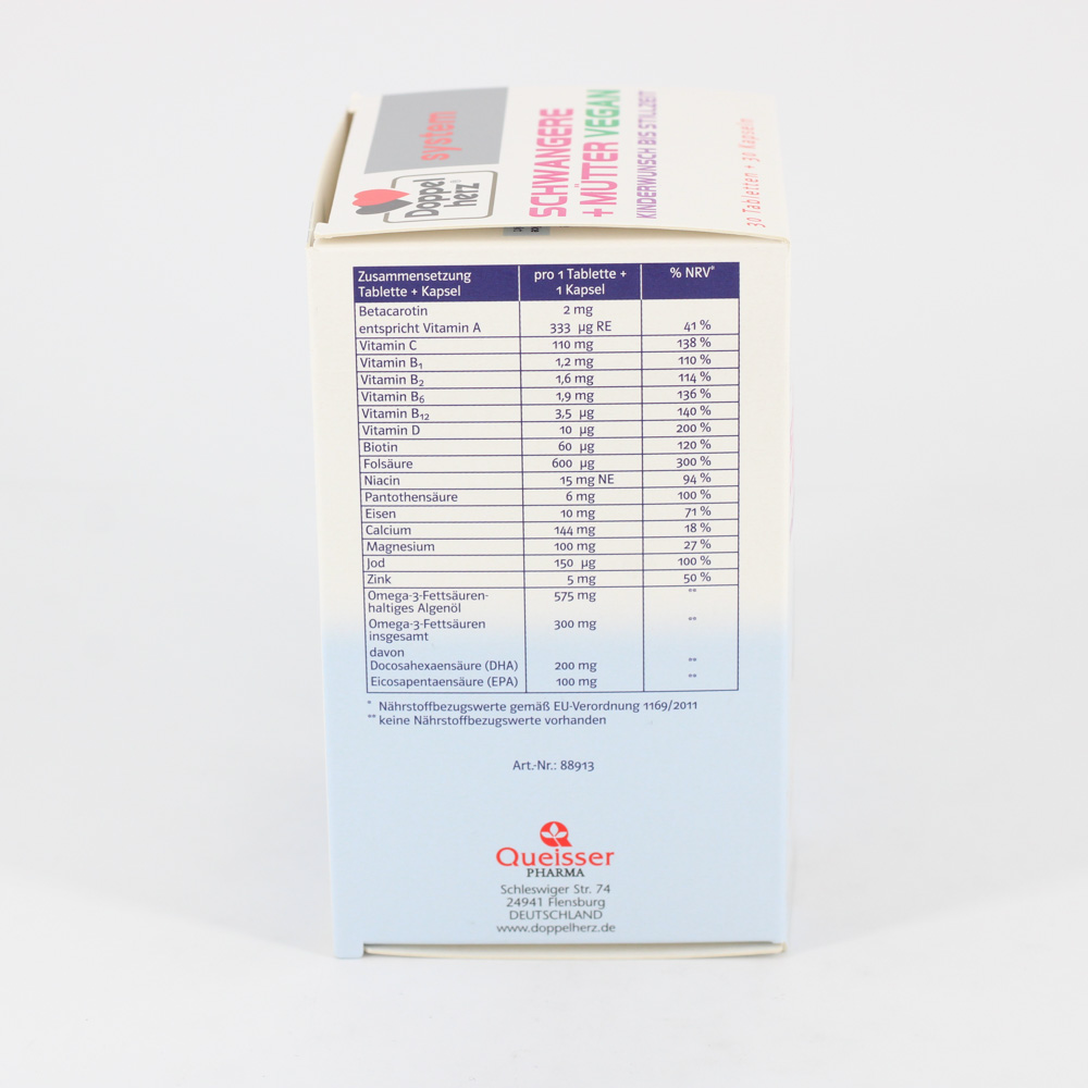 DOPPELHERZ Schwangere+Mütter vegan syst.Kombipack.