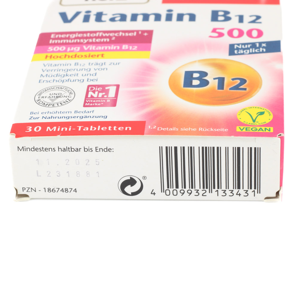 DOPPELHERZ Vitamin B12 500 Tabletten