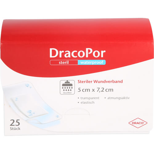DRACOPOR waterproof Wundverband 5x7,2 cm steril
