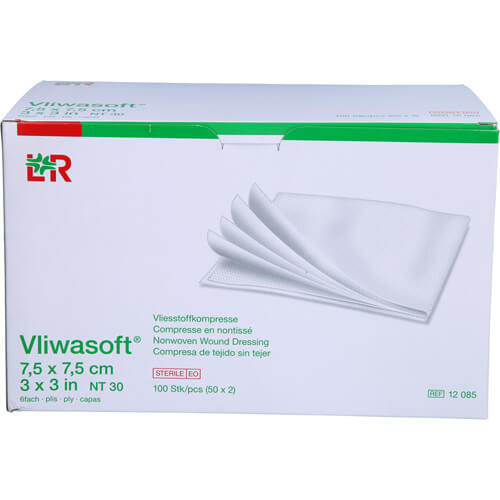 VLIWASOFT Vlieskompressen steril 7,5x7,5 cm 6l.