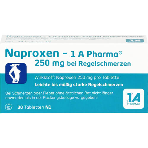 NAPROXEN-1A Pharma 250 mg b.Regelschmerzen Tabl.