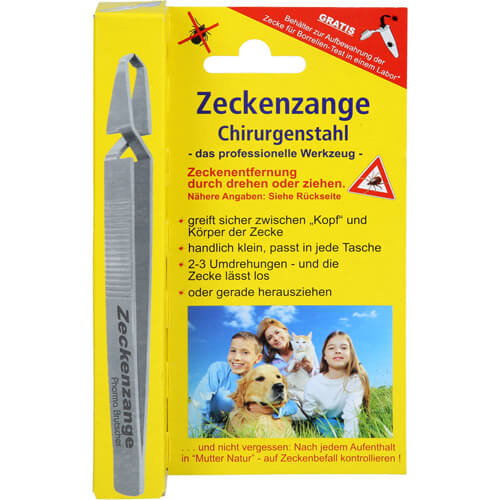 ZECKENZANGE Chirurgenstahl geriffelt
