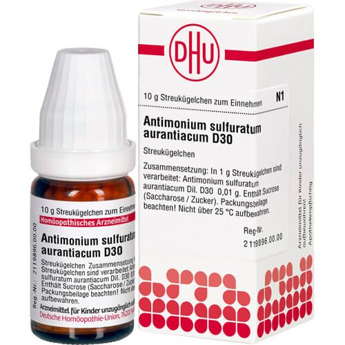 ANTIMONIUM SULFURATUM aurantiacum D 30 Globuli