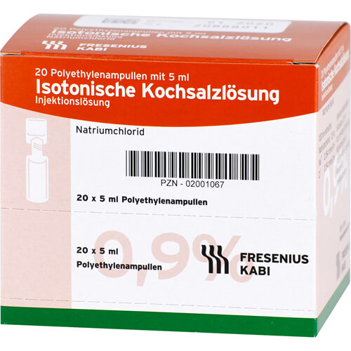 ISOTONISCHE Kochsalzlösung 0,9% Plastikampullen