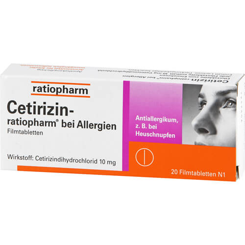 CETIRIZIN-ratiopharm bei Allergien 10 mg Filmtabl.