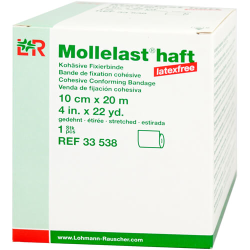 MOLLELAST haft Binden latexfrei 10 cmx20 m weiß