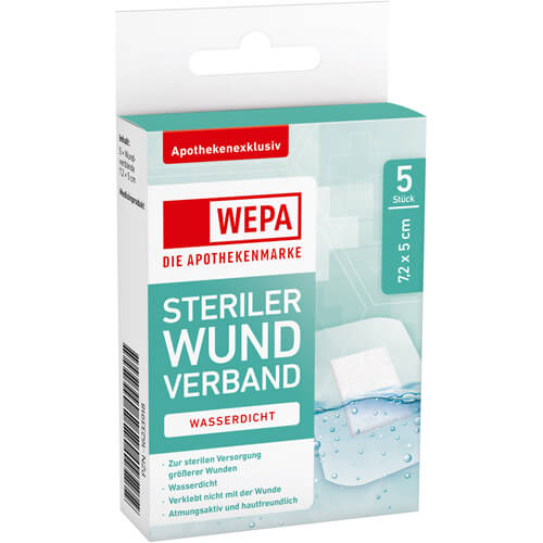 WEPA Wundverband wasserdicht 7,2x5 cm steril